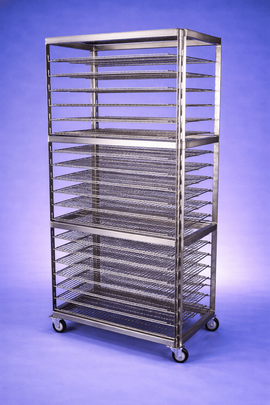 Stainless Steel High Density Mobile Rack (Pie Rack)